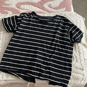 Mango Striped Open Back Tee